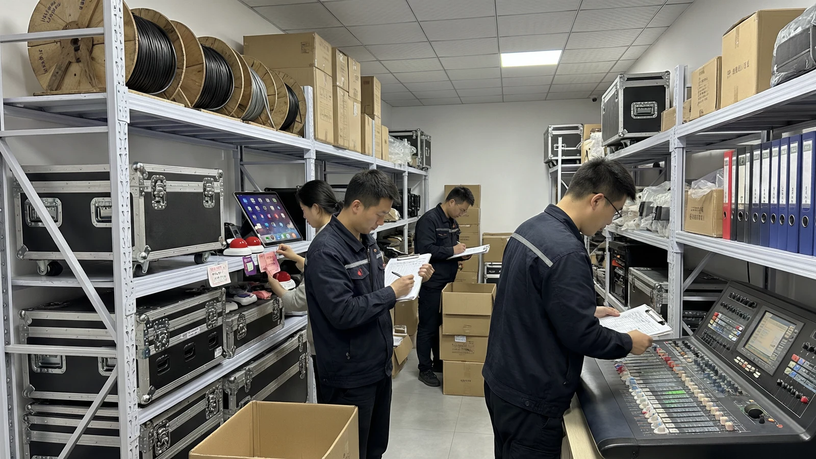 设备到场开箱核对和现场安装准备视觉